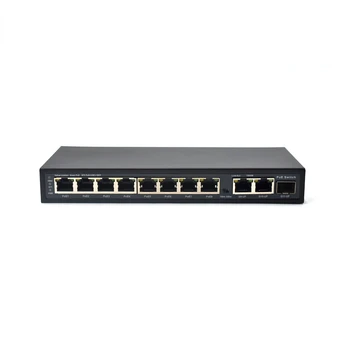 Fast Ethernet switch Poe 100mbps, 8 порта Poe с Гигабитным 2 порта Възходящата връзка и Гигабитным 1*SFP Fibra Optica за системи за видеонаблюдение