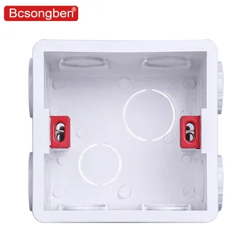 Bcsongben Регулируема монтажна кутия Вътрешна касета за умно ключа на светлината и контакти 86 вида Материали за КОМПЮТРИ Задната кутия за кабели