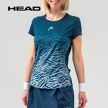 Тенис фланелка 2022 Head, дрехи за жени, тениска с къс ръкав, дамски спортни дрехи за фитнес