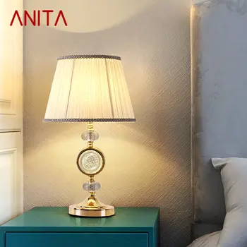 Модерна Кристален Настолна лампа DEO LED, Ретро Креативен интериор, Настолна лампа за дома, хол, прикроватной нощни шкафчета в спалнята