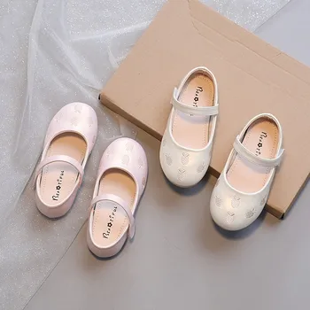 CUZULLAA/ Кожена обувките Мери Джейн за момичета 1-6 години; Модел обувки на Принцесата на мека подметка за Момиченца; Детски Ежедневни Обувки на плоска подметка