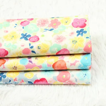 Половин ярд тънка памучна тъкан, за градински цветя с ръчно изработени САМ Облекло Пародия детска Плат 100% Памук, T639