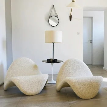 Скандинавски дизайн ежедневното стол Lazy Susan с възможност за сгъване на облегалката, диван-стол с по езика, постмодернистский номер от типа 