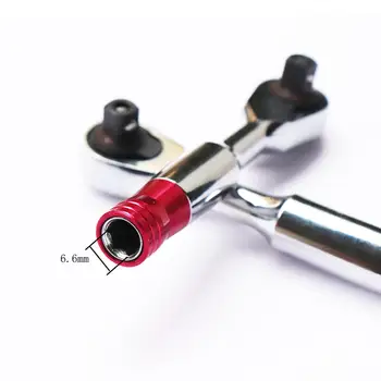 Мини-муфа ключ със задвижване на 1/4 инча за тясното пространство на 72-зъбни отвертка 85 мм за гараж сервиз за ремонт на метал/дърво / 