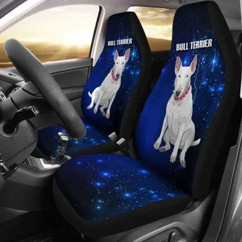 Калъфи за автомобилни седалки с бультерьером 09, опаковки от 2 универсални защитни покривала за предните седалки