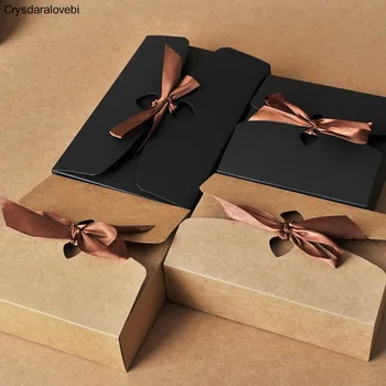 20 броя Подарък кутия от крафт-хартия за бизнес с лък, Нуга, кутия за бисквити ръчно изработени Коледна опаковка на шоколади, детско шоу, празнични аксесоари