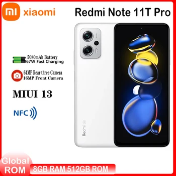 Глобалната Вградена Памет Xiaomi Redmi Note 11T Pro 5G Мобилен Телефон 6,6 