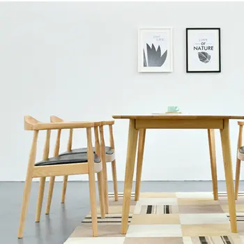 Бар стойка в скандинавски стил, Бар столове за офис Дизайнерски Бар столове за ресторант, рецепция, Дървени столове за бар, мебели