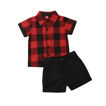 Citgeett, летни дрехи за деца, дрехи за малките момчета, риза, червени наметала, Потници, Шорти, Панталони, комплект официални облекла