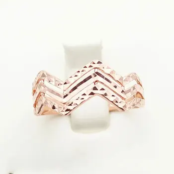Креативен дизайн, лилава злато проба 585, розово злато 14 К, геометрични вълнообразни пръстени за жени, разкриващ индивидуалност, модни ярки вечерни украса
