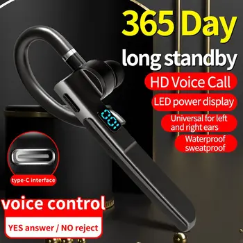 Bluetooth 5,3x6 Бизнес Слушалки Стерео Слушалки свободни ръце Връзка С Шумопотискане Безжична Слушалка С HD Микрофон За Всички Смартфони