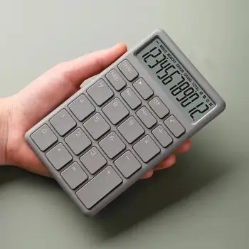 Електронен калкулатор Удобен мини-калкулатор от ABS-пластмаса, 12 цифри, джобен калкулатор захранван от батерии, ученически пособия