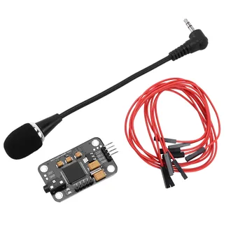Модул за разпознаване на глас с микрофон Такса за гласов контрол Dupont Speech Recognition за Arduino е съвместим