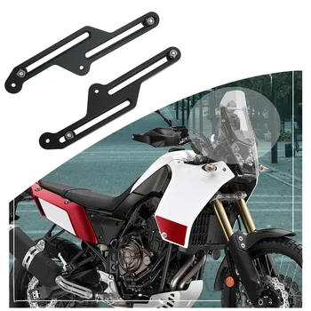 Регулируема скоба на предното стъкло мотоциклет Анодизиран черно притежателя на регулатора на предното стъкло на мотоциклет за промяна