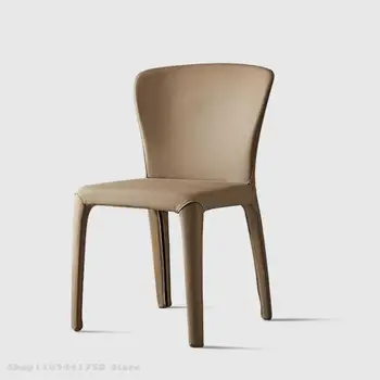 Италиански Лесен Луксозен кът за стол от висок клас 2022, Нов Домашен стол, Кожен Дизайнерски маса за хранене, Стол