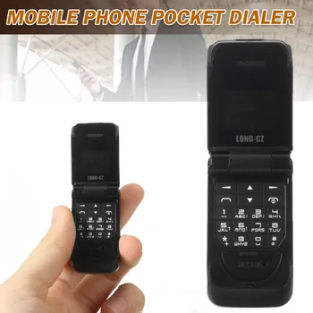 1 бр. OLED-мини-флип мобилен телефон с диагонал 0,66 инча, безжична Bluetooth-съвместими наречие, USB зареждане, малък мобилен телефон, GSM SIM карта за деца