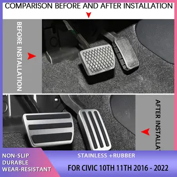 За Civic 10th 11th 2016-2022 Accord 2014-2018 Авто педала на Газта, Поставка За Крака на Педала на Спирачките Алуминиева Облицовка за Автоматично Педалите Модификация