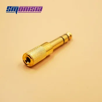 Smonisia 10 бр. аудио жак-конвертор адаптер стереоразъем за 6,5 мм мъжки и 3.5 мм Женски електрически китари слушалки златни