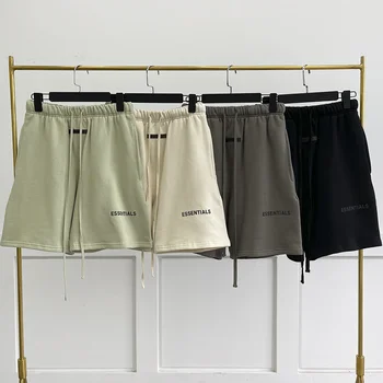 Essentials 3 м светлоотразителни шорти на съвсем малък с писмото принтом, висококачествени външни къси панталони в стил хип-хоп за мъже и жени, нов сезон, къси