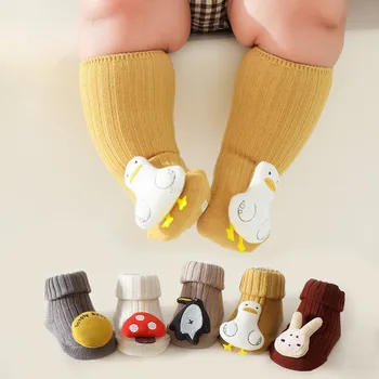Бебешки чорапи със сладка кукла, детски чорапи с герои от анимационни филми, мини чорапи за момичета и Момчета, пролетно-есенни красиви аксесоари за чорапи за новородени