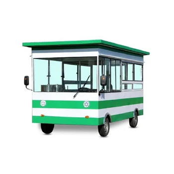 Мобилна градинска количка за бързо хранене с дължина 4 м, фургон за продажба на Хранене, Електрически кухненски павилион за хот-дог на открито