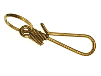 Златен ключодържател от масивен месинг в ретро стил, кука за колан, стяга за чантата си, верижка, подарък
