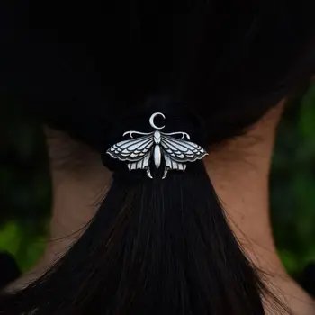 Вещица лунен молец пеперуда дамски ластикът за коса, Украса за коса