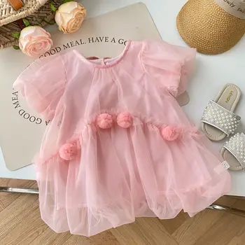 Рокля за момичета 0-6 години, лятото е сладка рокля на принцеса за момиченца, дрехи за малките момичета, детски лятна рокля, бебешки дрехи, рокля