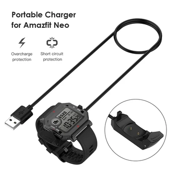 Смарт часовници Безжичен кабел 1 м Бърз USB-кабел за зареждане на Преносими зарядно устройство за смарт часа Huami Amazfit Neo