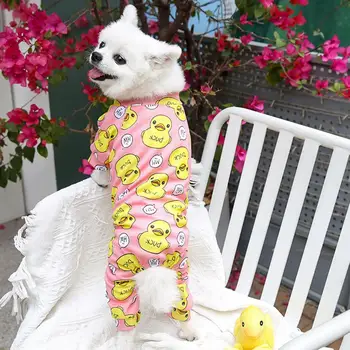 Пижами за домашни любимци, износостойкая дишаща Чудесна летни дрехи за четириноги кучета, боди за домашни любимци