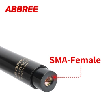 ABBREE AR-660s SMA-Female Телескопична Двухдиапазонная Антена с Висок коефициент на Усилване на 144/430 Mhz За Преносими радиостанции Baofeng UV-5R UV-82 UV-10R TYT