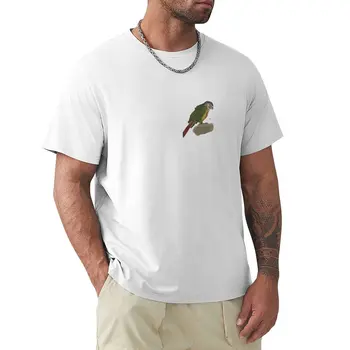 Тениска Green писма conure, тениска с изображение, аниме, големи размери, потници, тениски за мъже