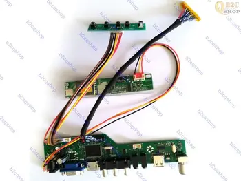 (HDMI-съвместими + AV + VGA + USB) на Водача инвертор LVDS LCD такса контролер конвертор Комплект монитори за 1280X800 LTD121EXED