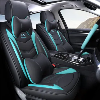 Кожен калъф за автомобилни седалки от изкуствена кожа mercedes w124 w245 w212 w169 ml w163 w246 ml w164 cla gla w639 аксесоари калъфи за седалките на 5 цвята