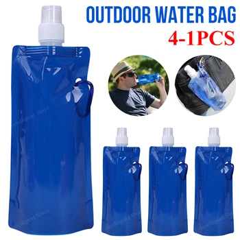 4-1 бр. чанта за вода, сгъваема Бутилка за вода, Сгъваема туба за вода, преносима закопчалки, джобно кофа за вода, аксесоари за къмпинг, на открито