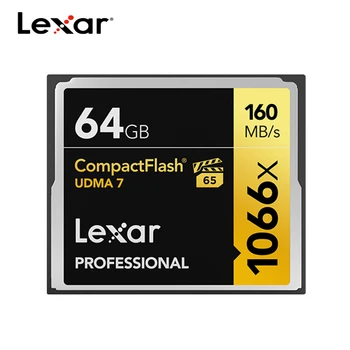 Lexar CF Card 64GB CompactFlash 160MB max VPG65 4K Флаш Карта Памет 32GB CF Карта, Full HD Видео Камера CF1066X