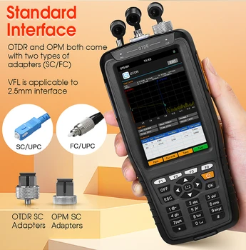 AUA28UPC/APC Smart OTDR 1550nm с Оптично Рефлектометром временна областта на OTDR със сензорен екран VFL/OPM/OLS